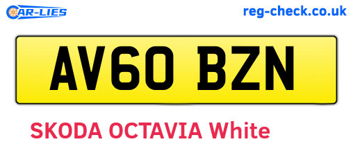 AV60BZN are the vehicle registration plates.