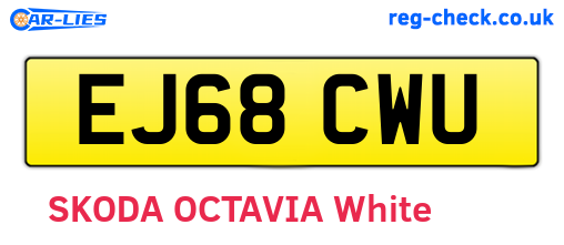 EJ68CWU are the vehicle registration plates.