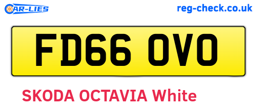 FD66OVO are the vehicle registration plates.