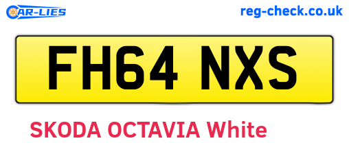 FH64NXS are the vehicle registration plates.