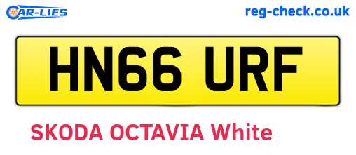 HN66URF are the vehicle registration plates.