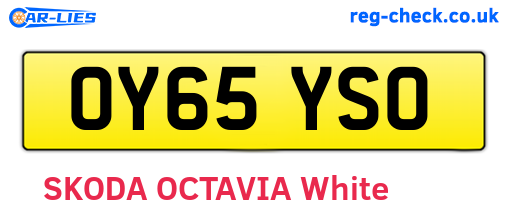OY65YSO are the vehicle registration plates.