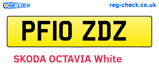 PF10ZDZ are the vehicle registration plates.