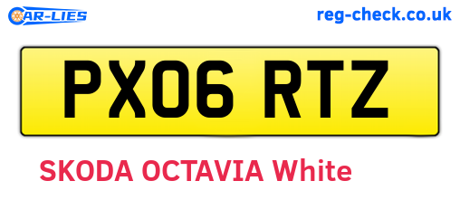 PX06RTZ are the vehicle registration plates.