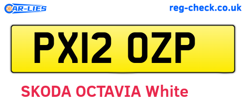 PX12OZP are the vehicle registration plates.