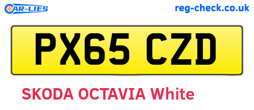PX65CZD are the vehicle registration plates.