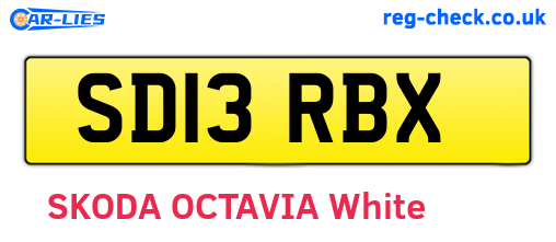SD13RBX are the vehicle registration plates.