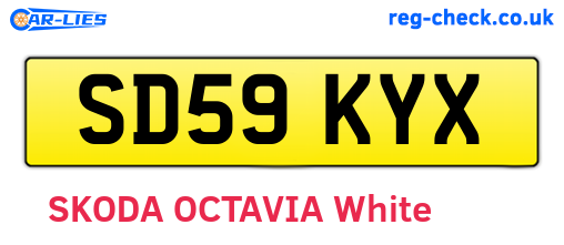 SD59KYX are the vehicle registration plates.
