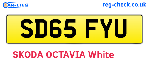 SD65FYU are the vehicle registration plates.