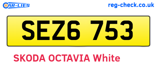 SEZ6753 are the vehicle registration plates.