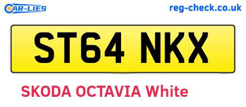 ST64NKX are the vehicle registration plates.