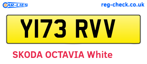 Y173RVV are the vehicle registration plates.
