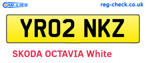 YR02NKZ are the vehicle registration plates.