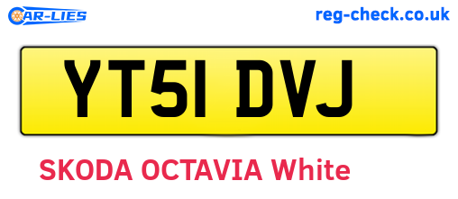 YT51DVJ are the vehicle registration plates.