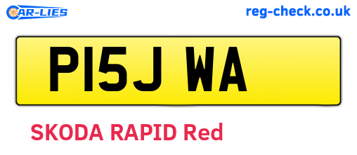 P15JWA are the vehicle registration plates.