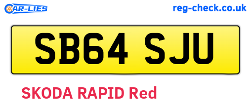 SB64SJU are the vehicle registration plates.