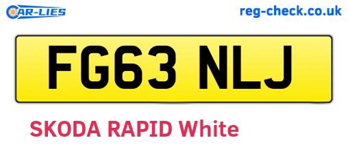 FG63NLJ are the vehicle registration plates.
