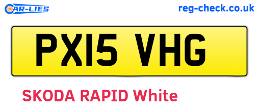 PX15VHG are the vehicle registration plates.