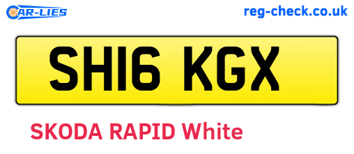 SH16KGX are the vehicle registration plates.