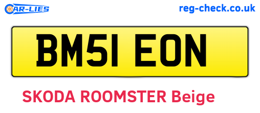 BM51EON are the vehicle registration plates.