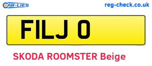 F1LJO are the vehicle registration plates.