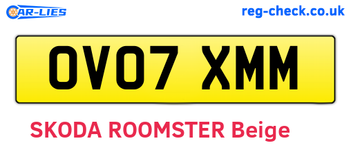 OV07XMM are the vehicle registration plates.