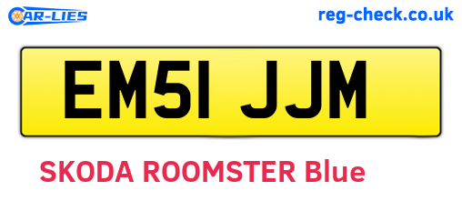 EM51JJM are the vehicle registration plates.