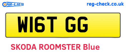 W16TGG are the vehicle registration plates.
