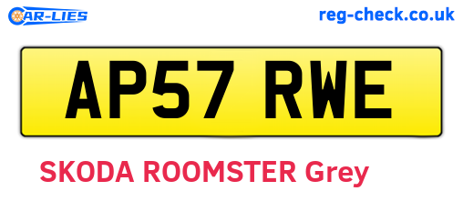AP57RWE are the vehicle registration plates.