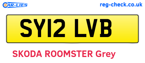 SY12LVB are the vehicle registration plates.