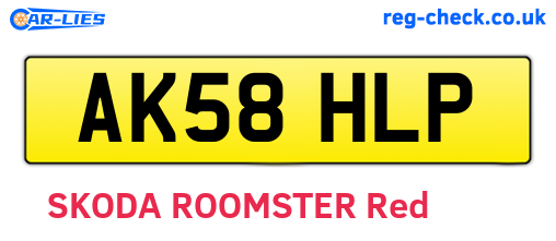 AK58HLP are the vehicle registration plates.