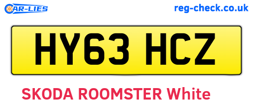 HY63HCZ are the vehicle registration plates.