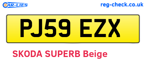 PJ59EZX are the vehicle registration plates.