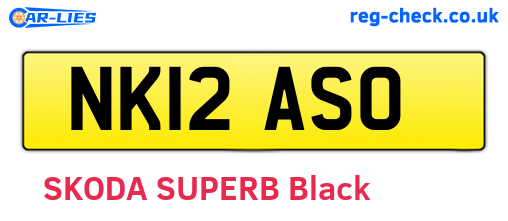 NK12ASO are the vehicle registration plates.