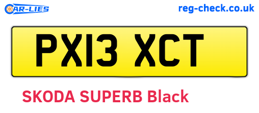 PX13XCT are the vehicle registration plates.