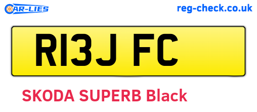 R13JFC are the vehicle registration plates.