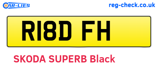 R18DFH are the vehicle registration plates.