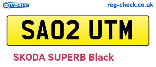 SA02UTM are the vehicle registration plates.