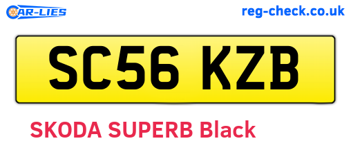 SC56KZB are the vehicle registration plates.