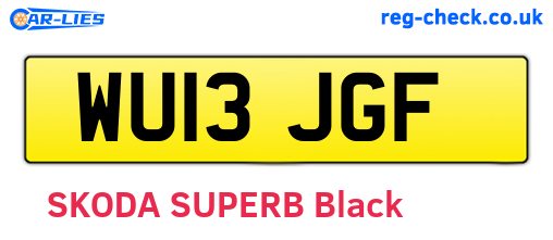 WU13JGF are the vehicle registration plates.
