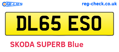 DL65ESO are the vehicle registration plates.