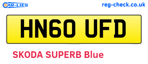 HN60UFD are the vehicle registration plates.