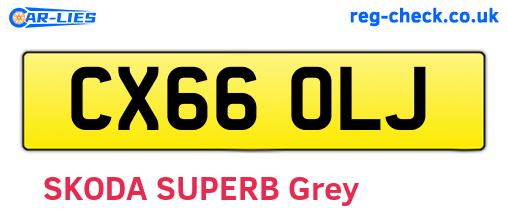 CX66OLJ are the vehicle registration plates.