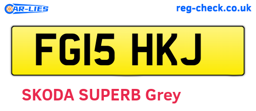 FG15HKJ are the vehicle registration plates.