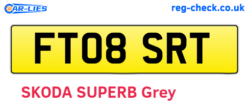 FT08SRT are the vehicle registration plates.