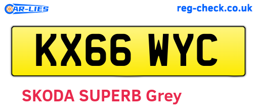 KX66WYC are the vehicle registration plates.