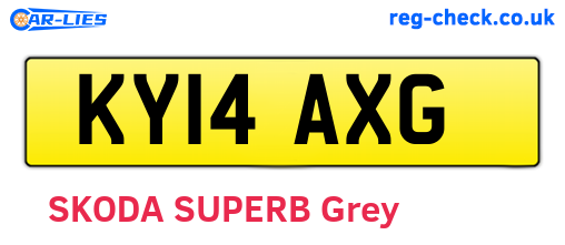 KY14AXG are the vehicle registration plates.