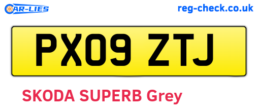 PX09ZTJ are the vehicle registration plates.