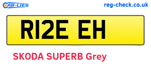 R12EEH are the vehicle registration plates.