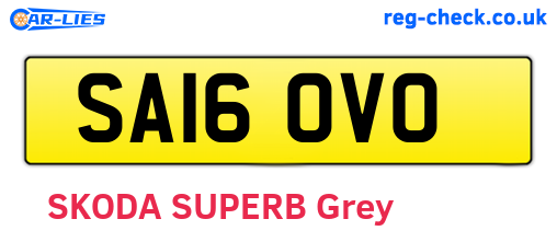 SA16OVO are the vehicle registration plates.